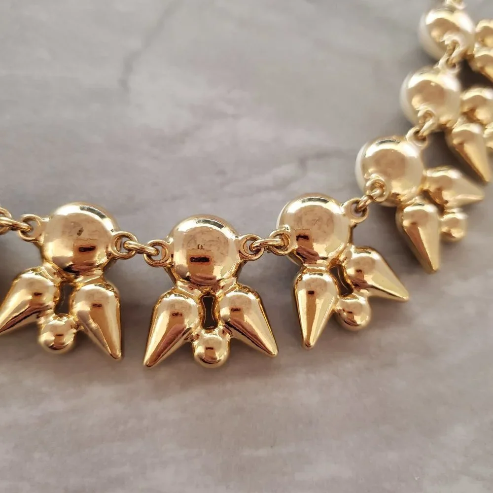 💕 J.Crew White Pink Blue Rhinestones Crystals Cluster Statement Necklace 💕